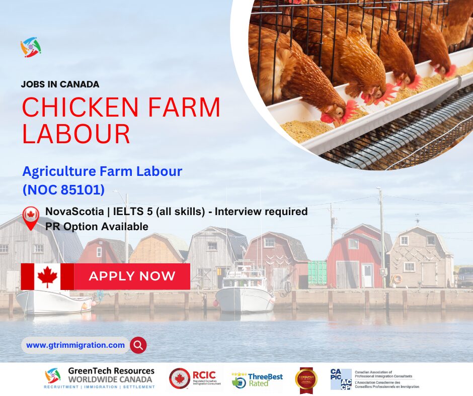 Special hiring in NovaScotia - Chicken Farm