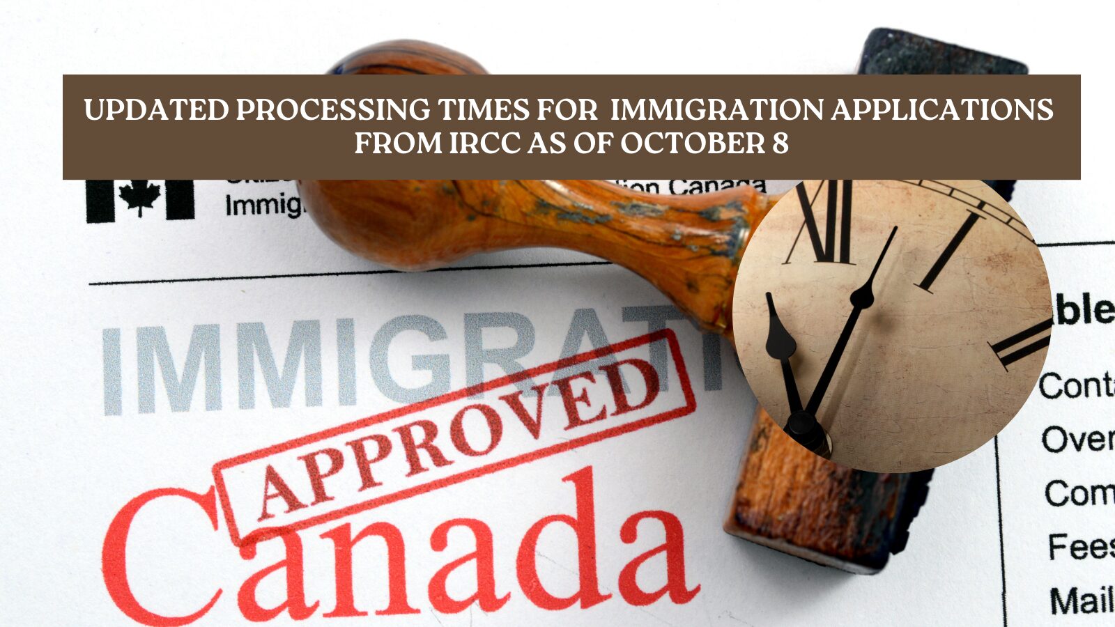Updated Processing Times for Immigration Applications from IRCC as of October 8th
