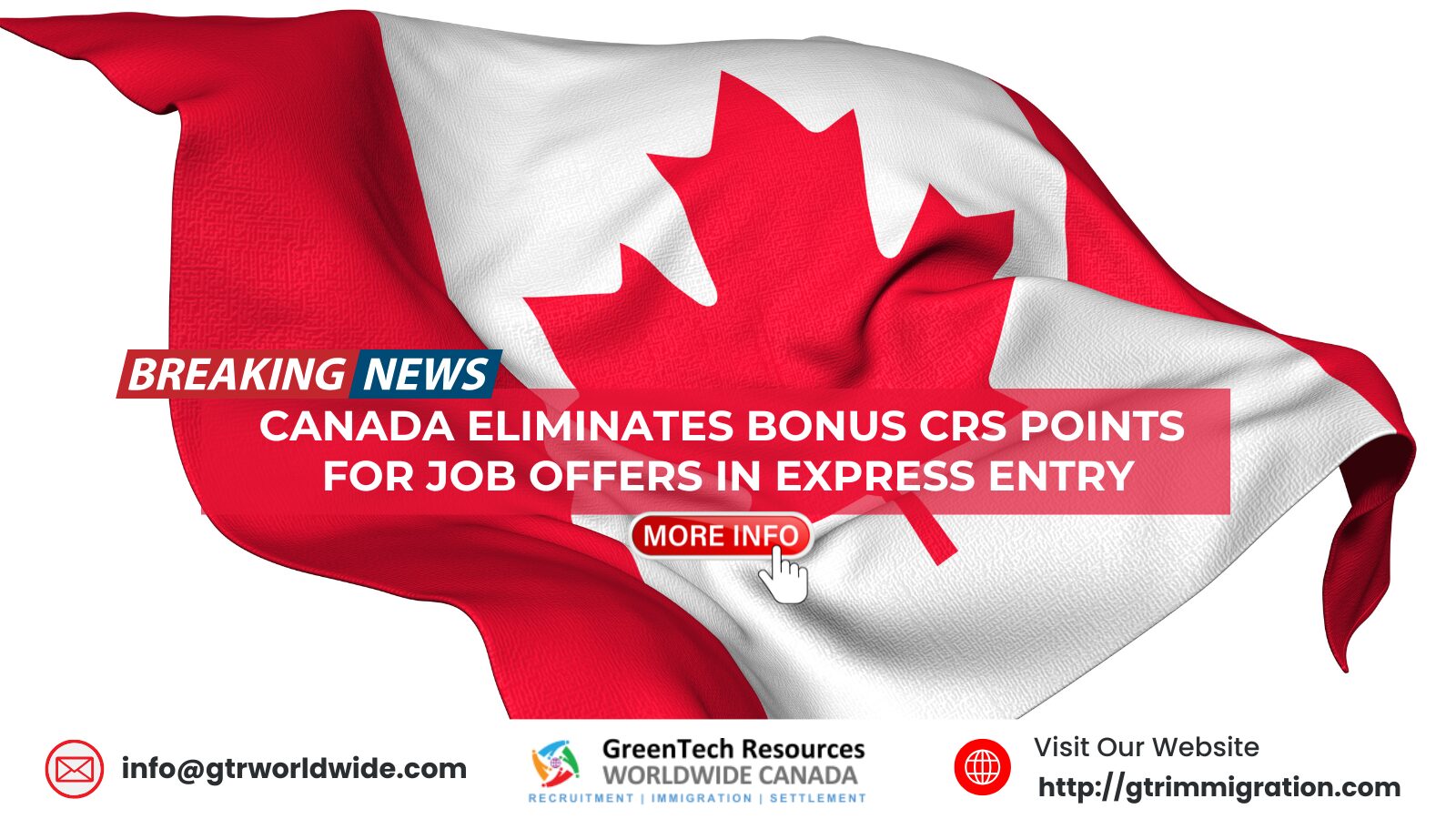 Canada Eliminates Bonus CRS Points for Job Offers in Express Entry