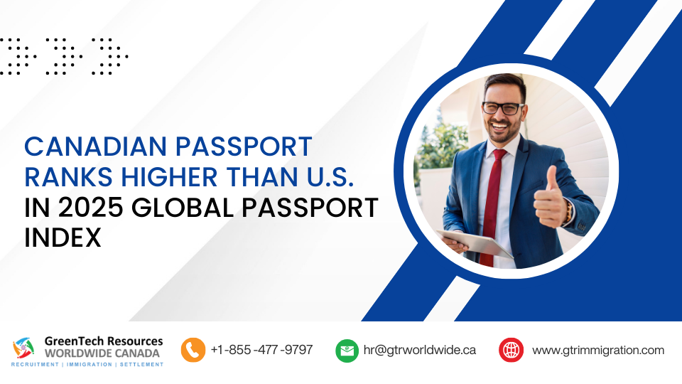 Canadian Passport Ranks Higher Than U.S. in 2025 Global Passport Index