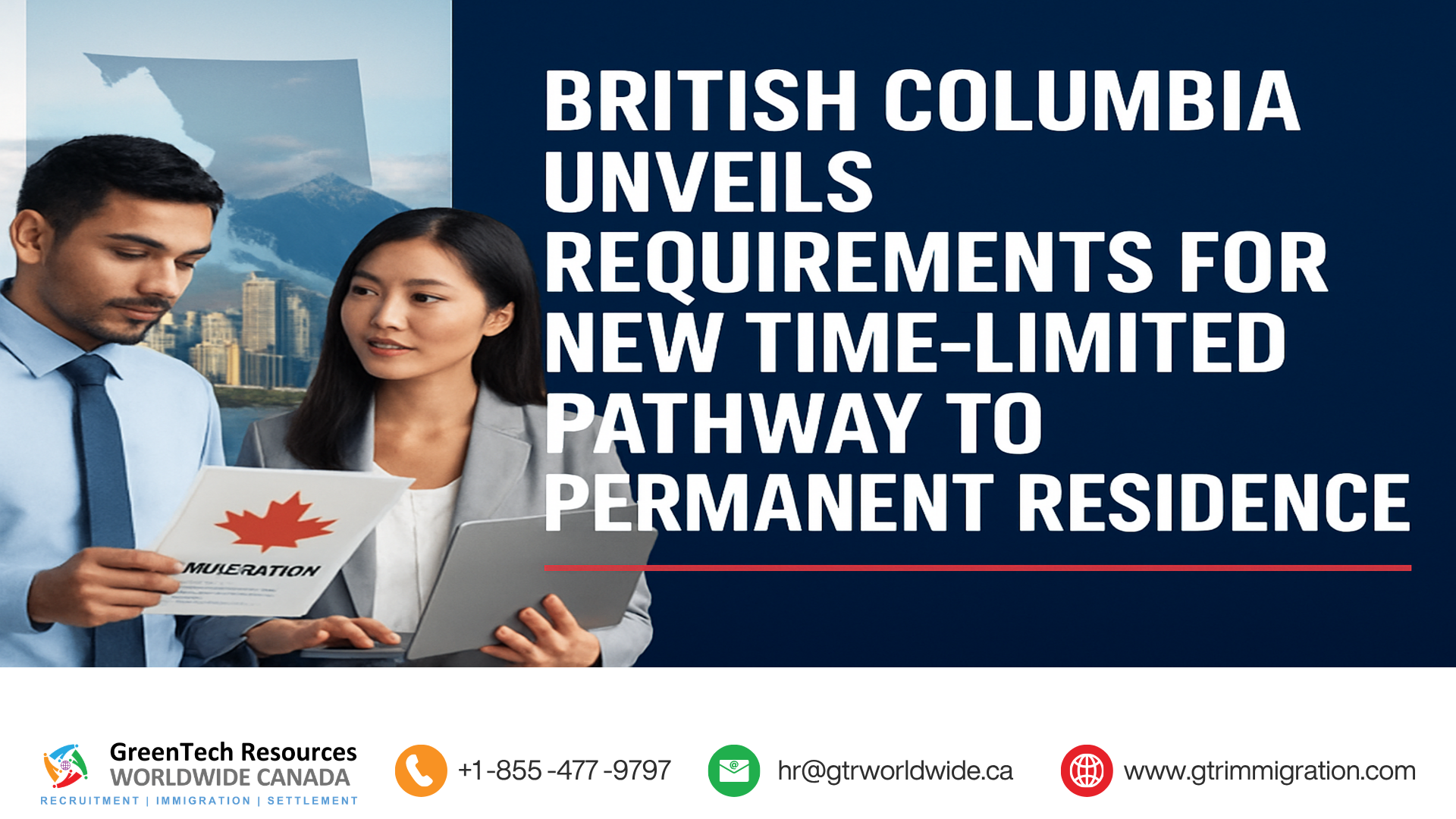 British Columbia unveils requirements for new time-limited pathway to permanent residence