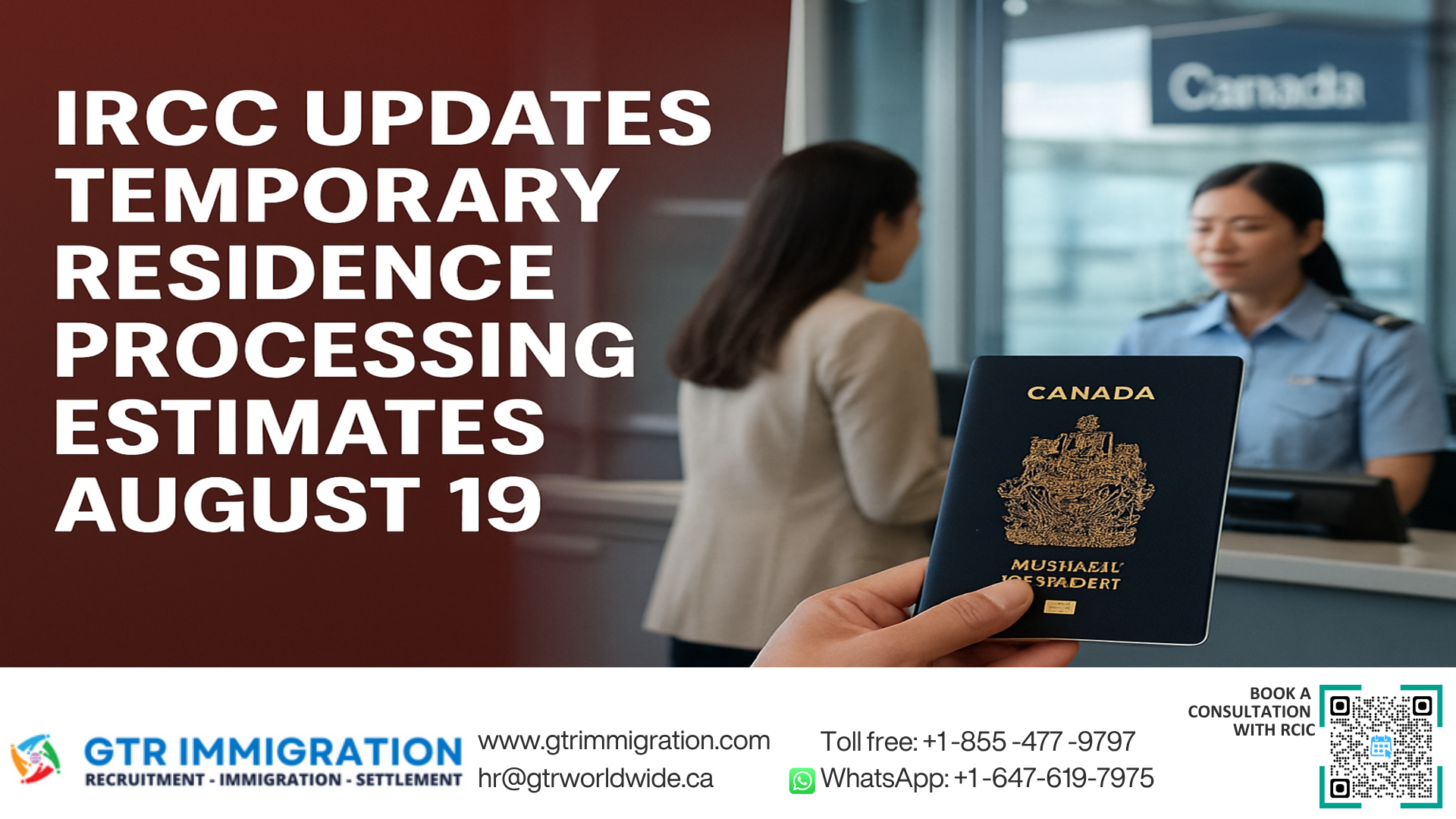 IRCC updates temporary residence processing estimates August 19