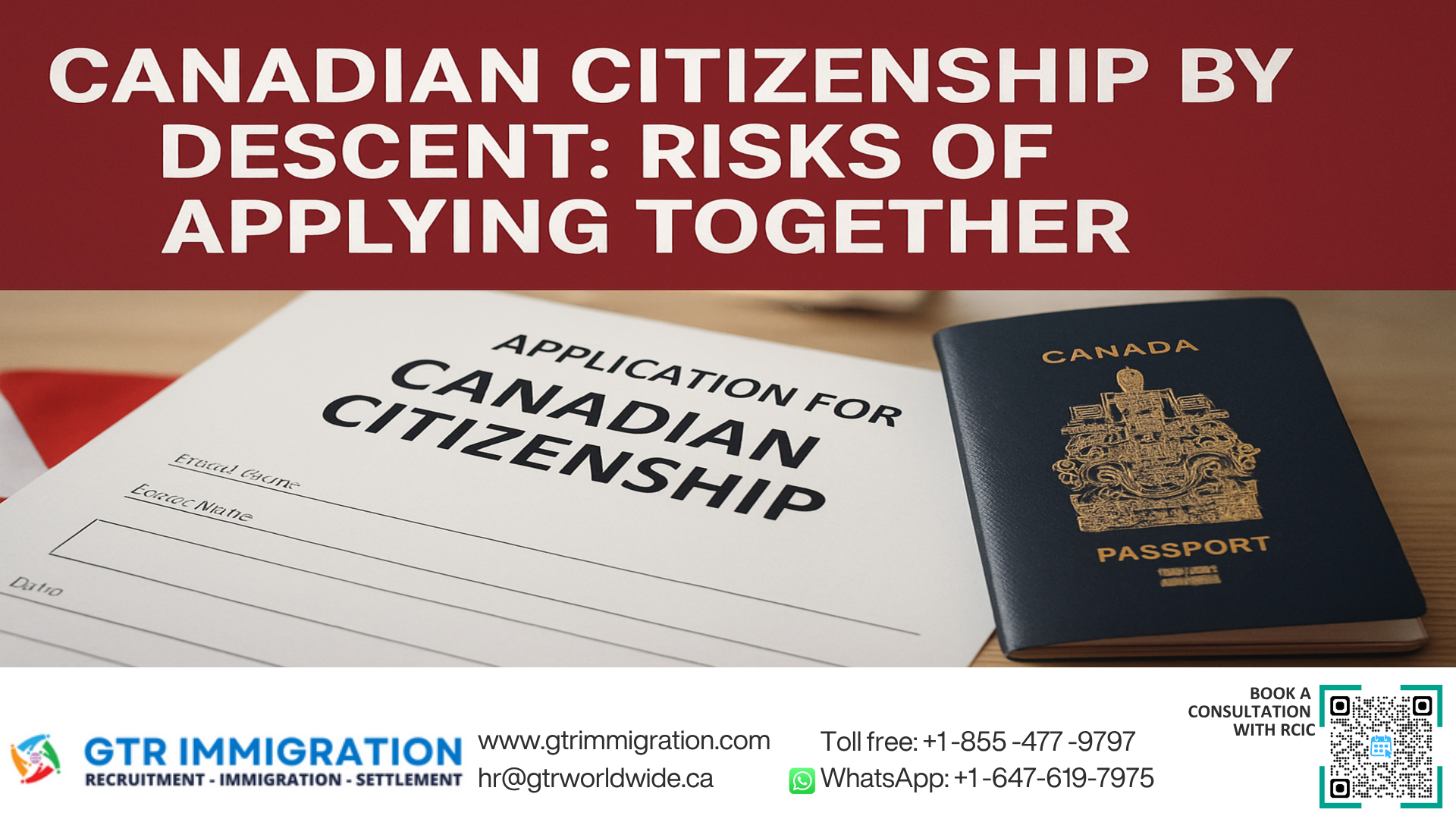 Canadian citizenship by descent: risks of applying together