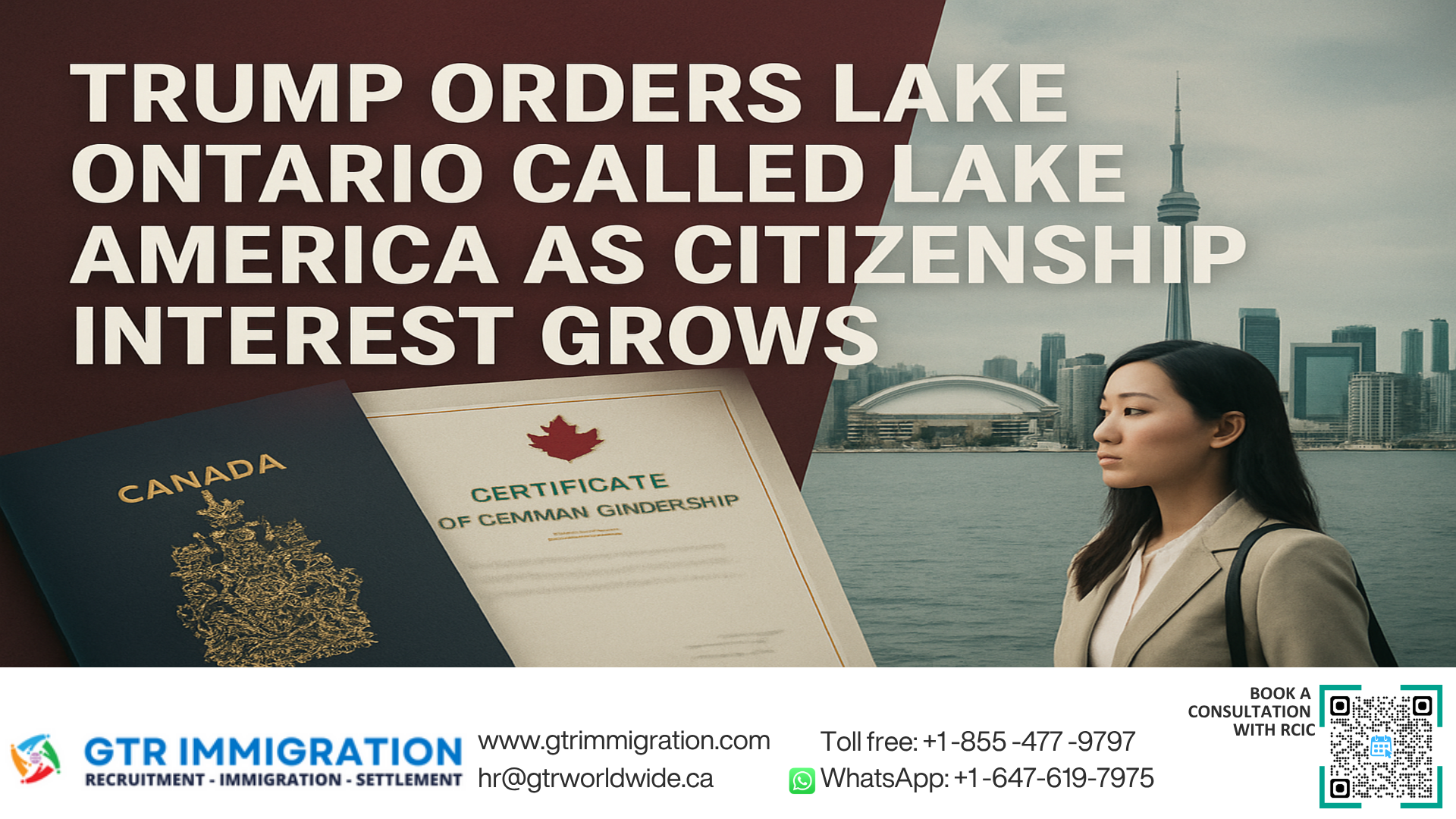Trump Orders Lake Ontario Called Lake America as Citizenship Interest Grows